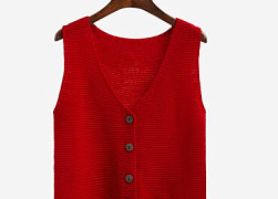 Жилет вязанный